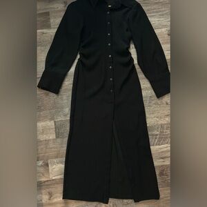 Zara Womens Black Dress XS Long Sleeve Classic Chic Work Party